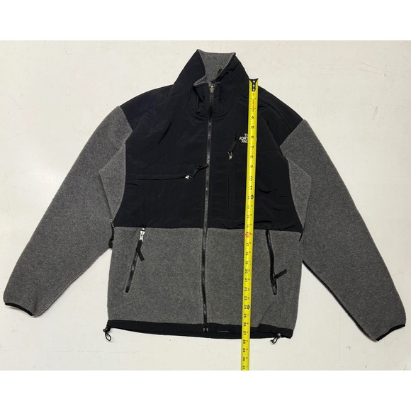 The North Face Denali Fleece Jacket Full Zip Gray Black Mens M Polartec - Picture 1 of 7